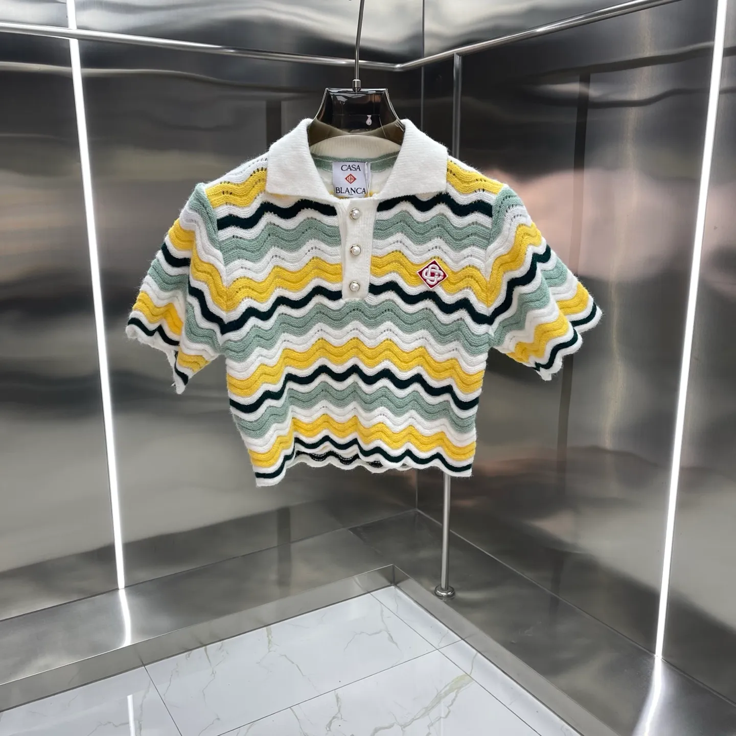 CASABLANCA Casablanca Sweater Skirt Set (Women's Wear) Original development, comfortable upper body, imported equipment, original high-density embroidered seal, two-color splicing, hand-sewn cuffs + hem, factory OEM for domestic first-line brands, impeccable workmanship Sizes: S M L XL
